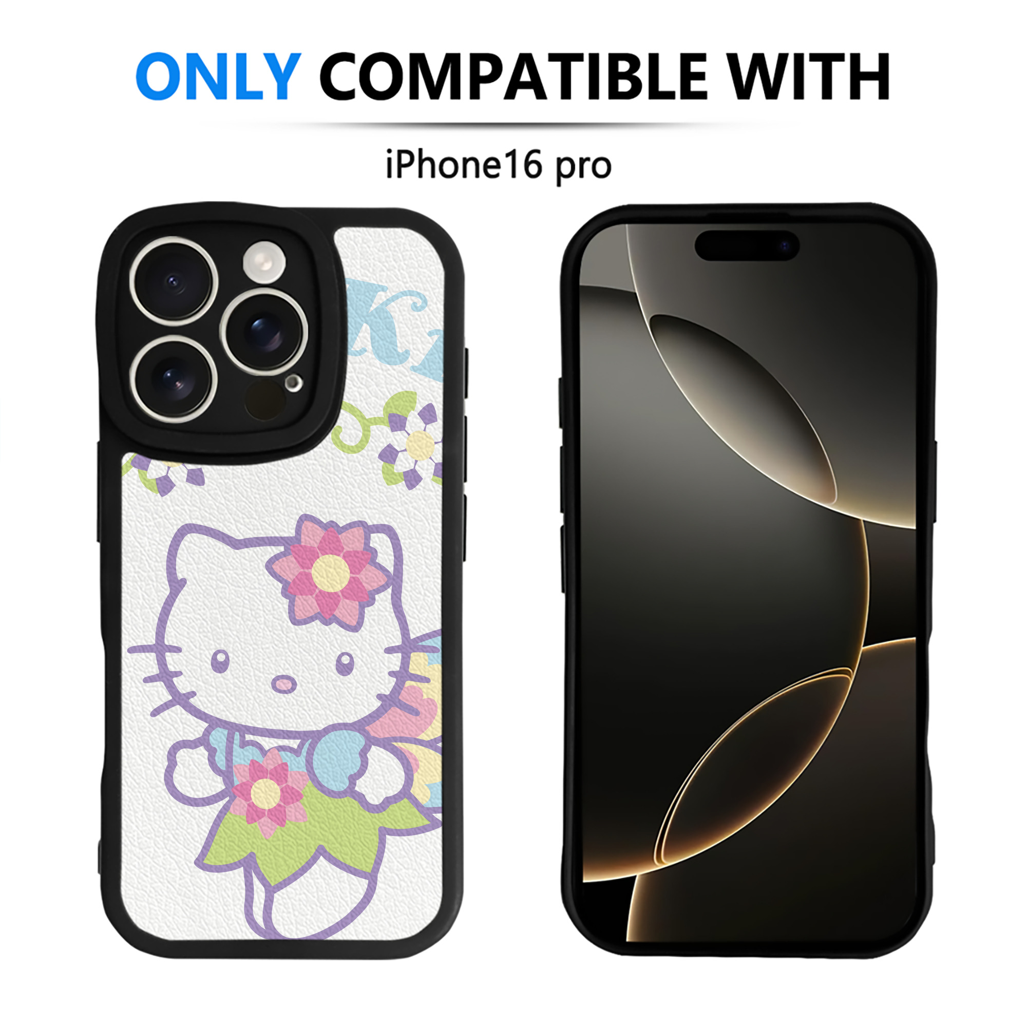 （画像用） Hello Kitty ハローキティ 【iPhone 16シリーズ対応】シリコンスマホケース（レザー調） 材質：シリコン